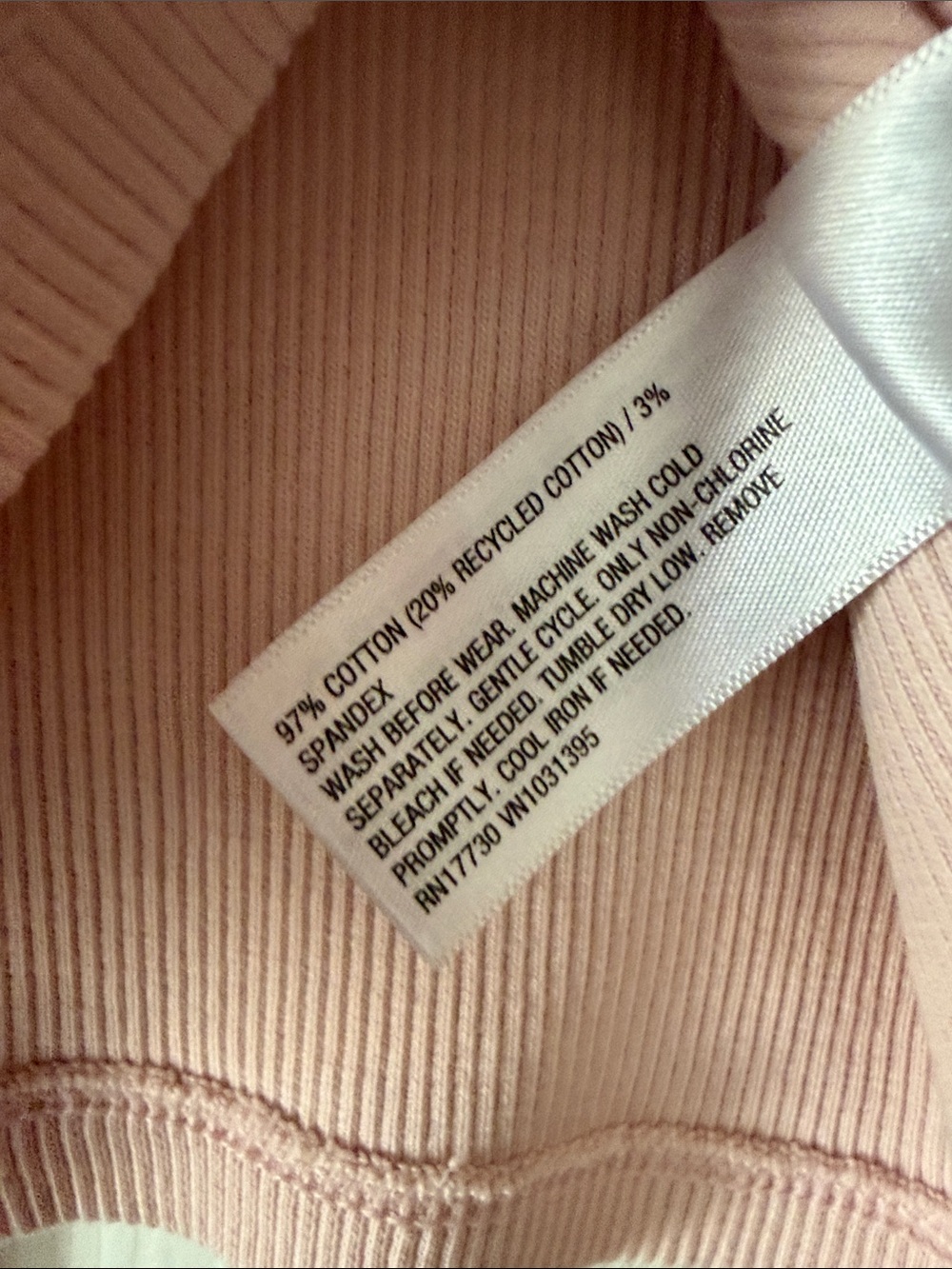 Universal Thread Light Pink Ribbed Scoop Tank - Picture 3 of 3